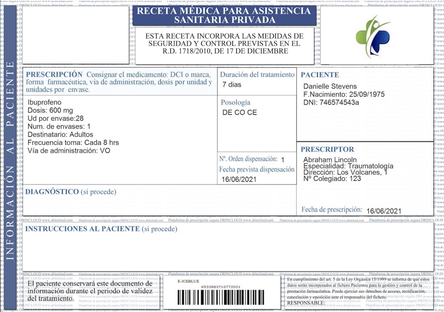 Receta medicamentos españa