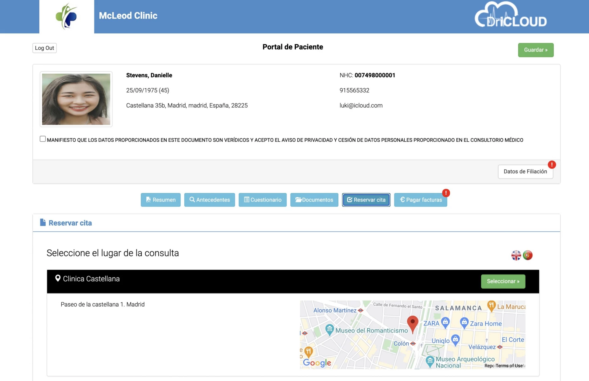 Cita online desde Portal del Paciente