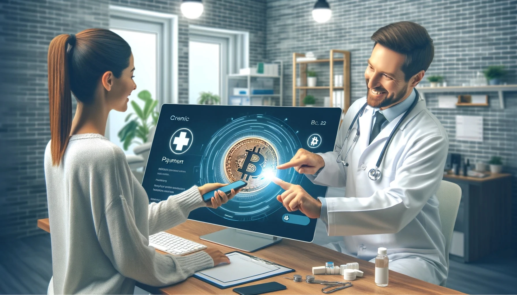 Pago en bitcoin clinica medico